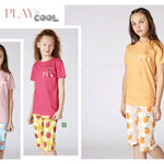 Turkish girls' cotton pajamas, large sizes 3395