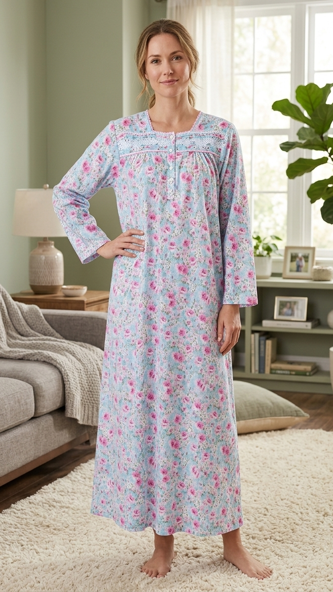 Women's long-sleeved cotton dress 25-37-B-2
