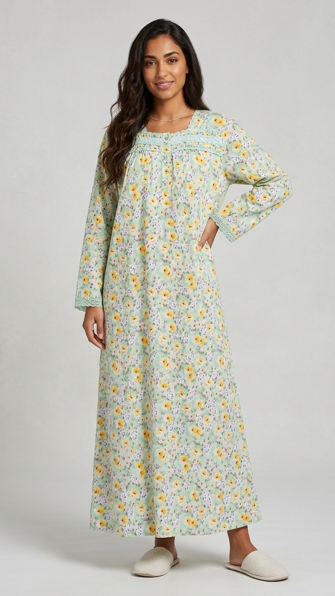 Women's long-sleeved cotton dress 25-37-B-3
