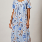 GRAY Floral Satin Ballet Nightgown(LONG) 9030