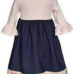 Bonnie Jane Girls Pumpkin Embroidered Dress12732