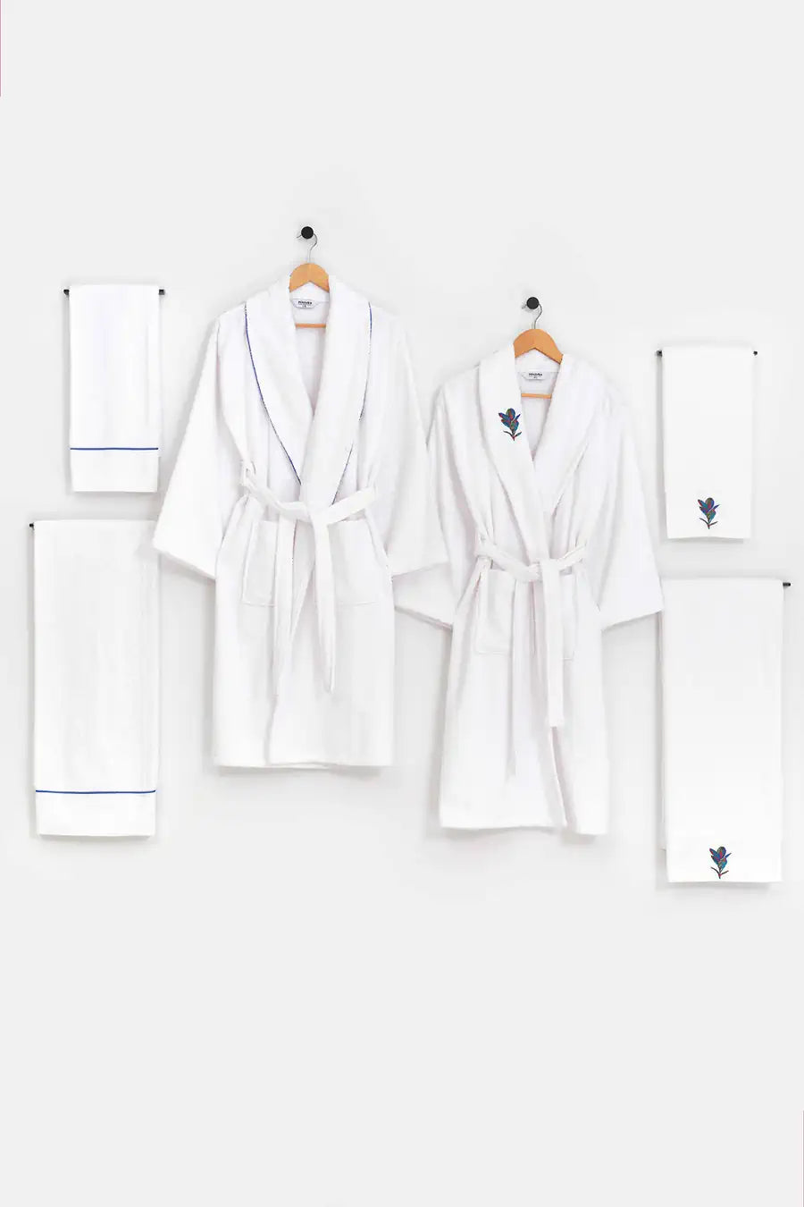 Pastoral Layla 6-Piece Bathrobe Set – Women & Men | CREAM & CREAM