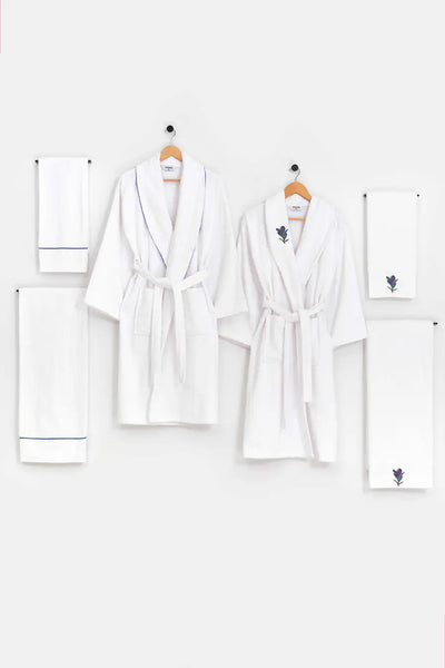 Pastoral Layla 6-Piece Bathrobe Set – Women & Men | CREAM & CREAM