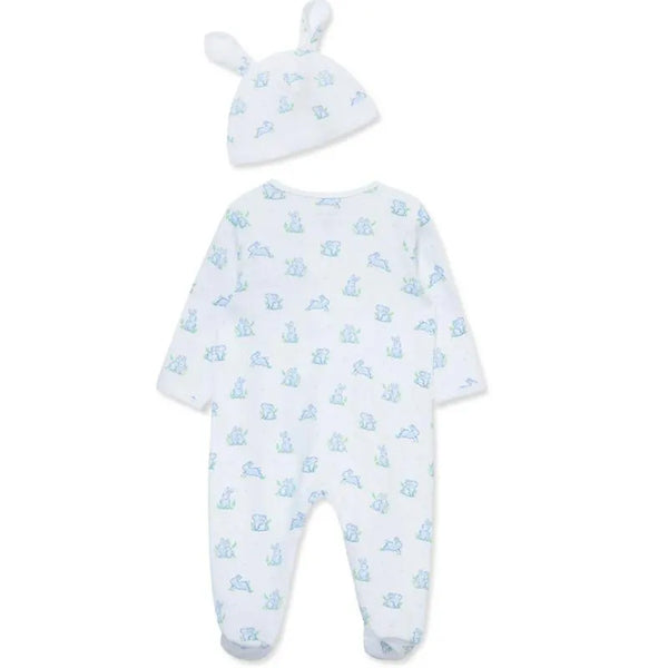 Little Me - Baby Boy Blue Bunny Footie & Hat 15830