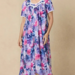 Floral Satin Ballet Nightgown(LONG) 9030