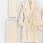 Pastoral Luna 6-Piece Bathrobe Set – Women & Men | Cream & Cream