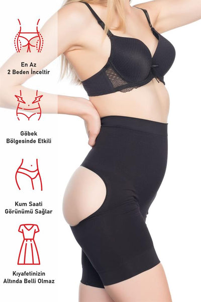 Black Emay 2032 Butt Open Massage Boxer Corset Product Code: MI2032