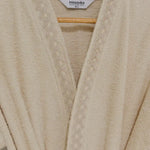Lace Trim 6-Piece Robe Set – Women & Men | Natural