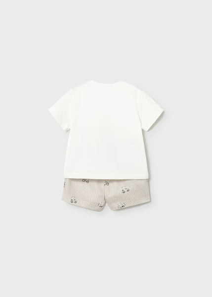 Newborn Boy Shorts and Teddy Bear T-shirt Set Ref. 26-01275-036