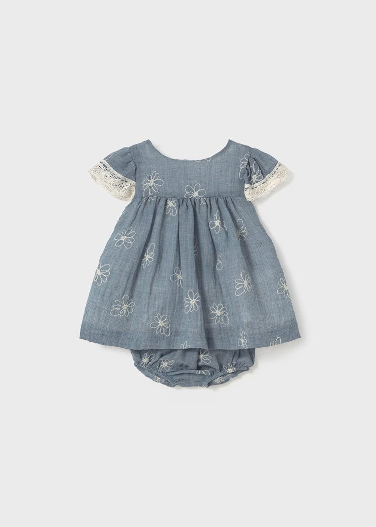 Newborn Embroidered Dress with Bloomers Ref. 25-1848-015