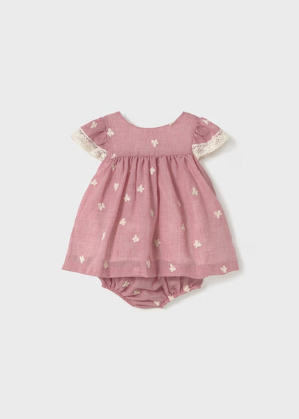 Newborn Embroidered Dress with Bloomers Ref. 25-1848-014