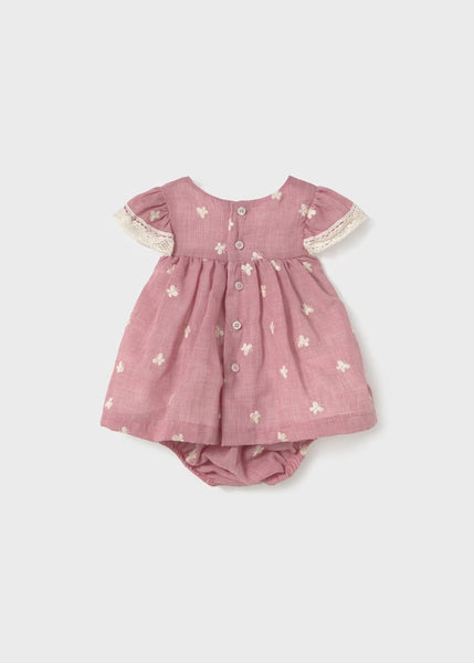 Newborn Embroidered Dress with Bloomers Ref. 25-1848-014