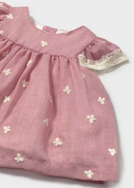 Newborn Embroidered Dress with Bloomers Ref. 25-1848-014