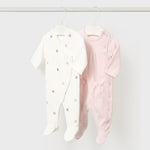 Newborn Girl 2-Piece Velour One Piece Set Ref. 15-02706-11