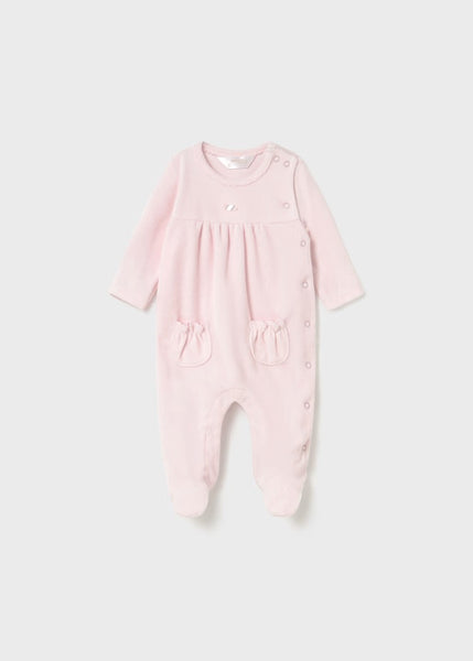 Newborn Girl 2-Piece Velour One Piece Set Ref. 15-02706-11
