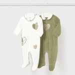 Newborn Girl 2-Piece Velour One Piece Set Ref. 15-02702-85