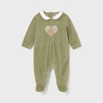 Newborn Girl 2-Piece Velour One Piece Set Ref. 15-02702-85