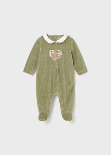 Newborn Girl 2-Piece Velour One Piece Set Ref. 15-02702-85