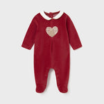 Newborn Girl 2-Piece Velour One Piece Set Ref. 15-2702-87