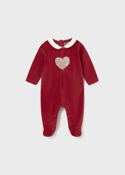 Newborn Girl 2-Piece Velour One Piece Set Ref. 15-2702-87