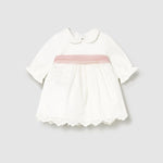 Embroidered matching dress for newborn baby Ref.  25-2818-01