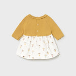 Newborn combined knit and flower dress Ref. 25-2821-045