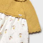 Newborn combined knit and flower dress Ref. 25-2821-045