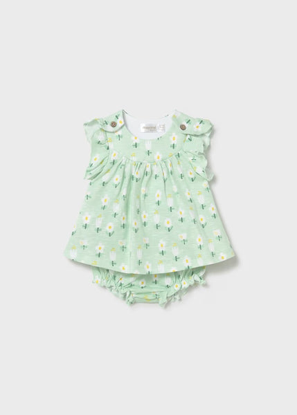 Newborn Girl Printed Knit Dress Ref. 26-1808-47