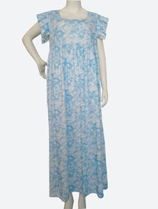 Women's cotton floral dress Bue P836