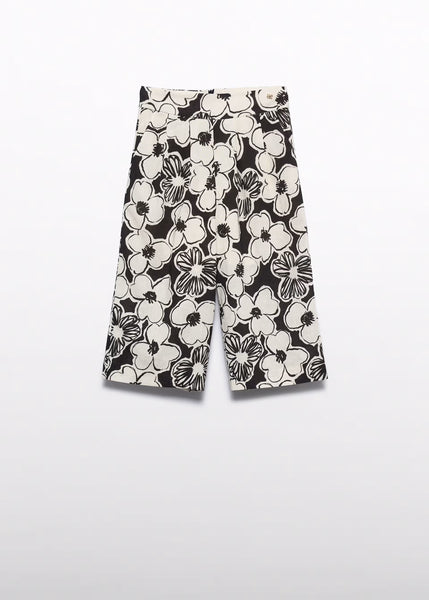 embroidered top for girls/Printed culottes for girls26-5177-93/5280-01