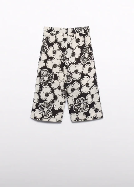 embroidered top for girls/Printed culottes for girls26-5177-93/5280-01