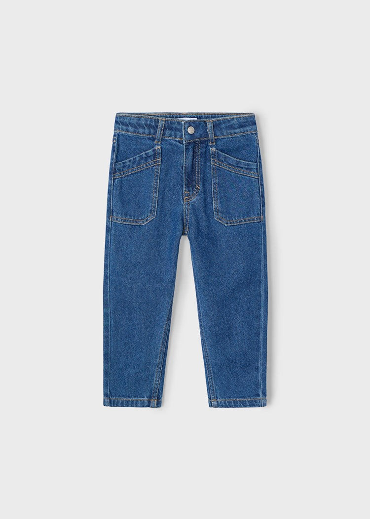 Girl's loose-fitting jeans Ref.  25-03554-097