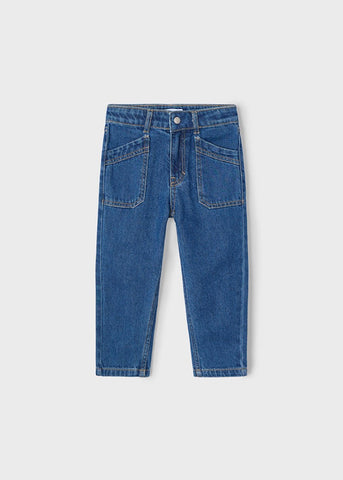 Girl's loose-fitting jeans Ref.  25-03554-097