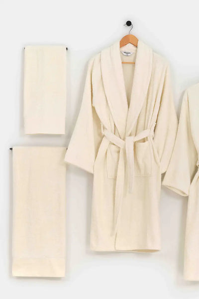 Pastoral Patehpaisley 6-Piece Robe Set – Women & Men | Cream & Cream