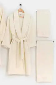 Pastoral Patehpaisley 6-Piece Robe Set – Women & Men | Cream & Cream