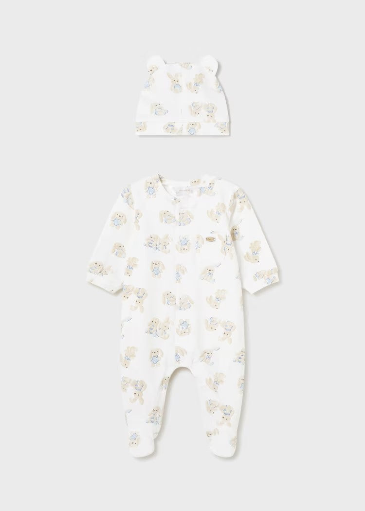 Newborn Better Cotton Long Romper with Hat Ref.  24-01721-090