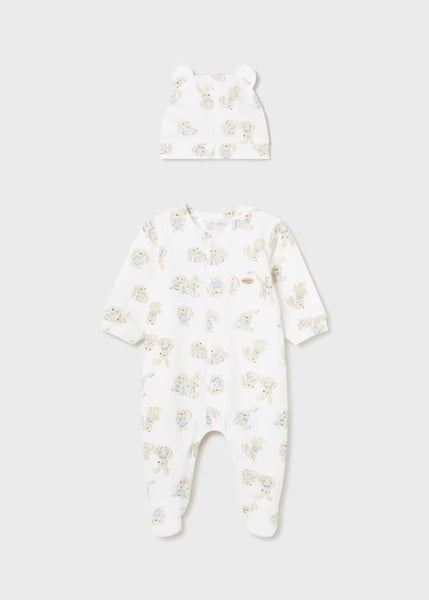 Newborn Better Cotton Long Romper with Hat Ref.  24-01721-090