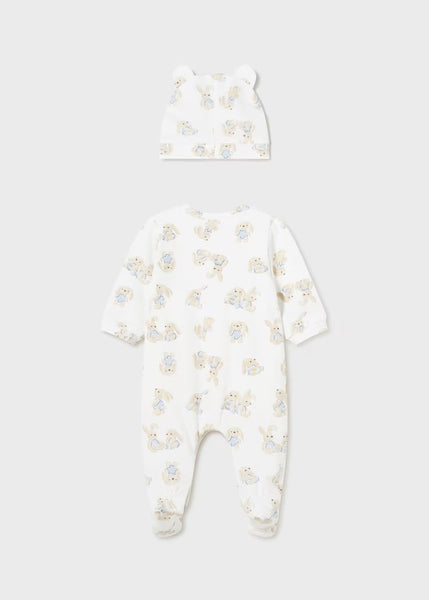 Newborn Better Cotton Long Romper with Hat Ref.  24-01721-090