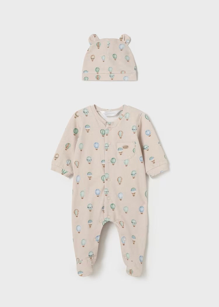 Newborn Better Cotton Long Romper with Hat Ref.  24-01721-089