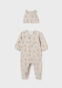 Newborn Better Cotton Long Romper with Hat Ref.  24-01721-089