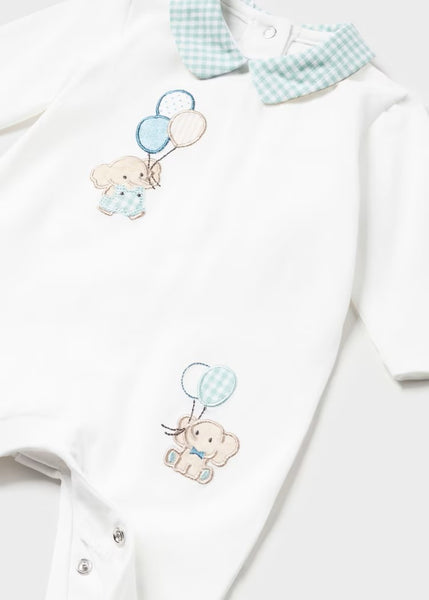 Newborn Better Cotton long elephant romper Ref.  24-01720-032