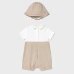 Newborn mock overall romper with hat Ref.  25-01605-050