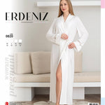 Women's long-sleeved cotton robe 0820