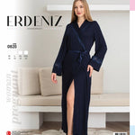 Women's long-sleeved cotton robe 0820