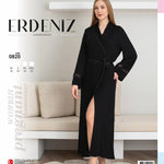 Women's long-sleeved cotton robe 0820