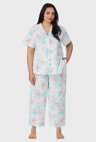 Precious Peony Cotton Capri Pajama Set 92673-168