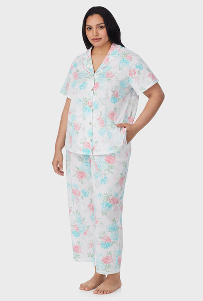 Precious Peony Cotton Capri Pajama Set 92673-168