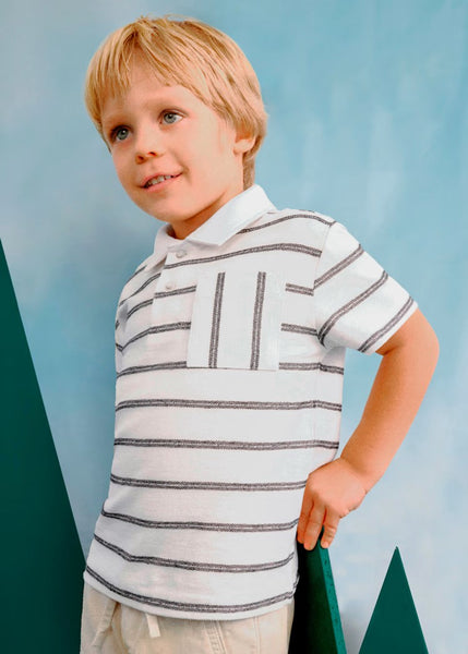 Boy's striped pocket polo shirt Ref.  25-03107-064
