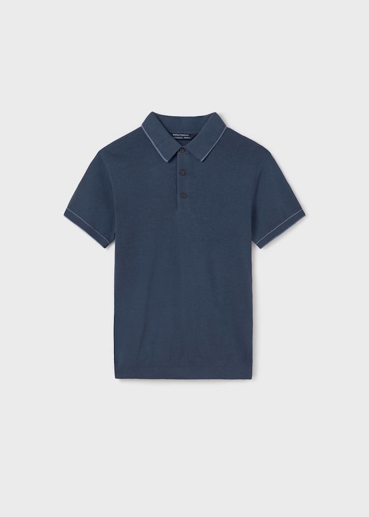 Contrast knit polo shirt for boys Ref.  25-06129-024