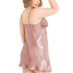 Primoda Plus Size Mink Short Satin Nightgown 2061